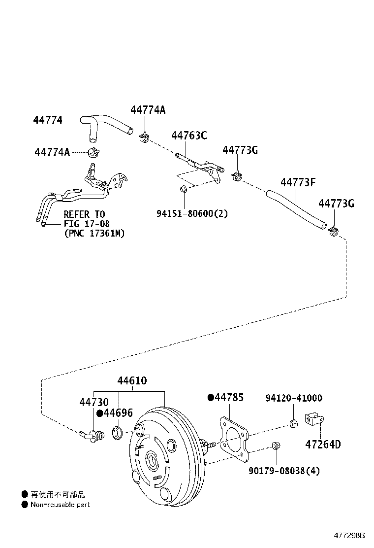 44773-12840 HOSE, UNION TO CHECK VALVE product image