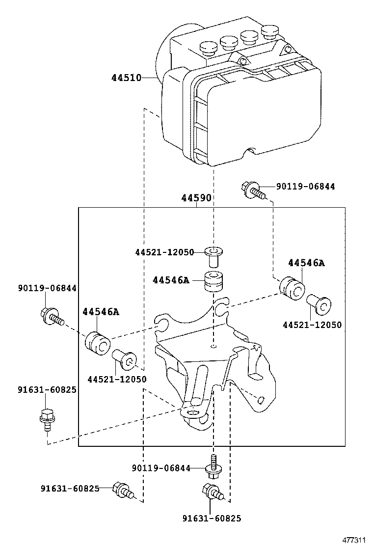 44050-52C90 ACTUATOR ASSY, BRAKE product image