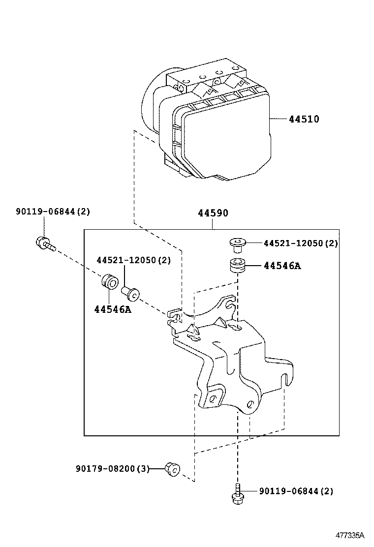 44050-21110 ACTUATOR ASSY, BRAKE product image