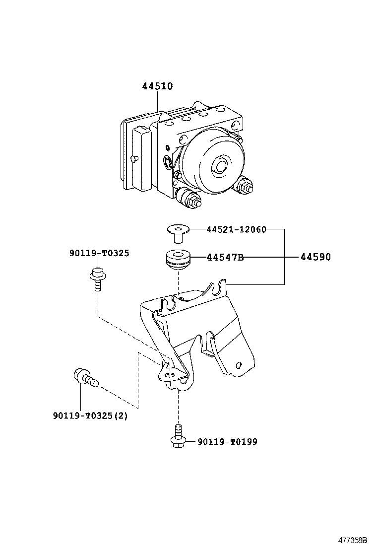 44590-0D560 BRACKET ASSY, BRAKE ACTUATOR product image