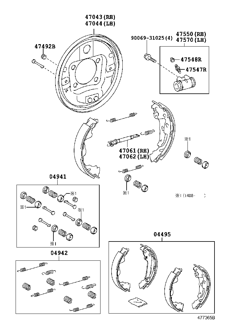 47043-0D080 PLATE SUB-ASSY, BRAKE BACKING, REAR RH product image