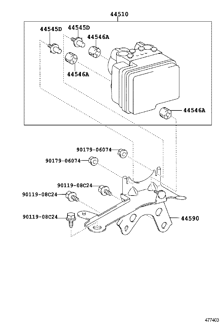 44050-46080 ACTUATOR ASSY, BRAKE product image
