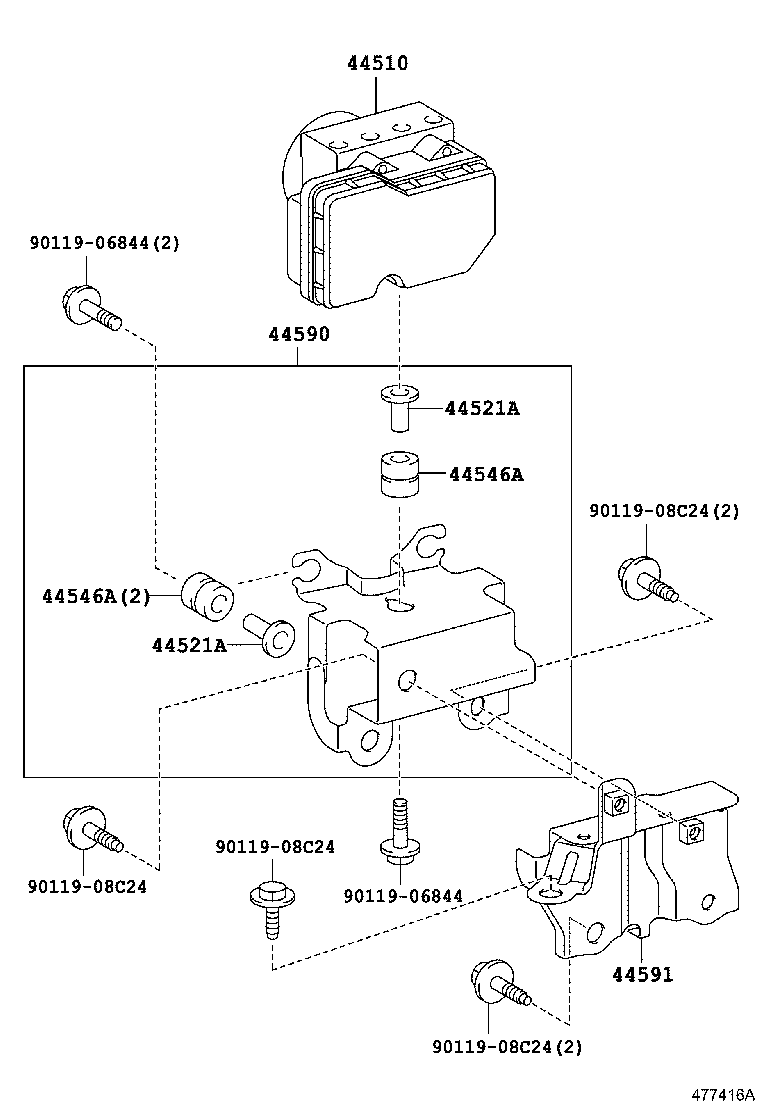 44050-52C70 ACTUATOR ASSY, BRAKE product image