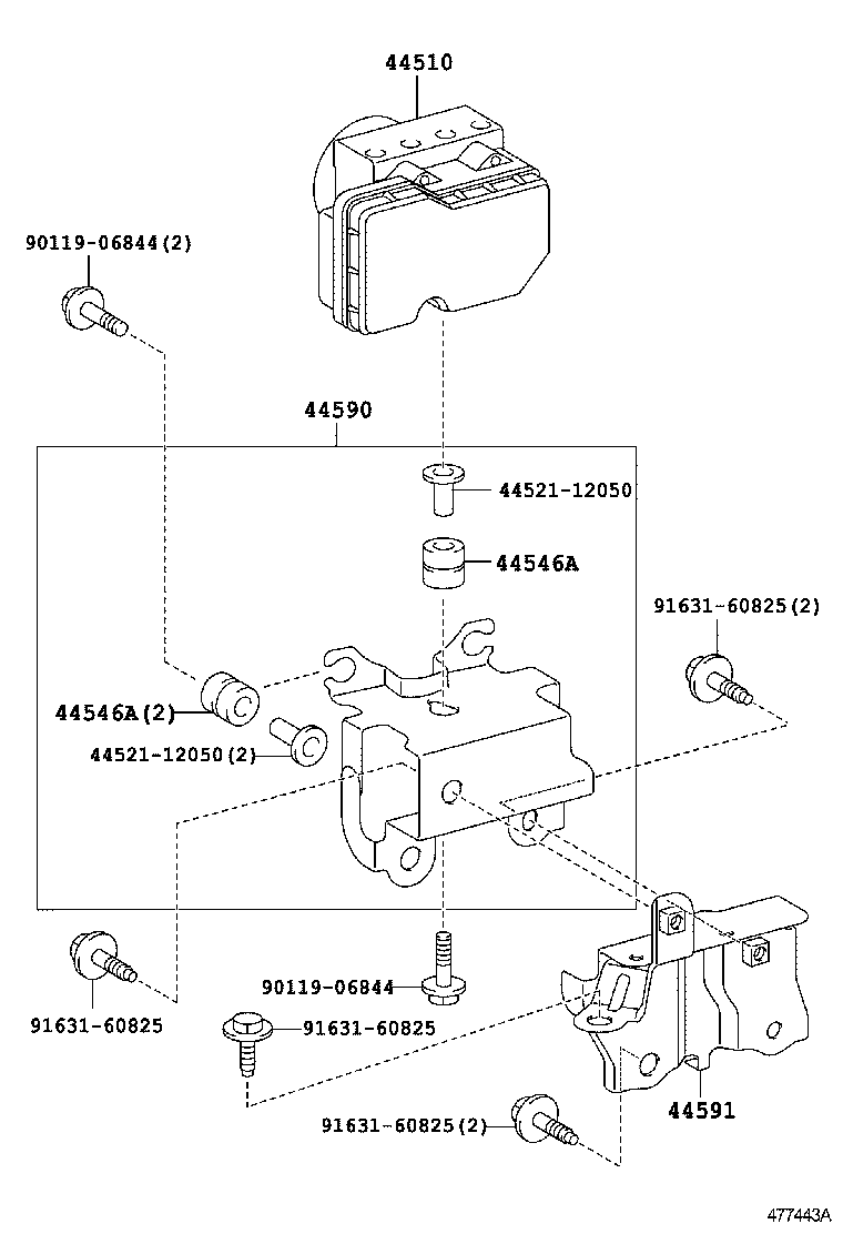 44050-52D82 ACTUATOR ASSY, BRAKE product image