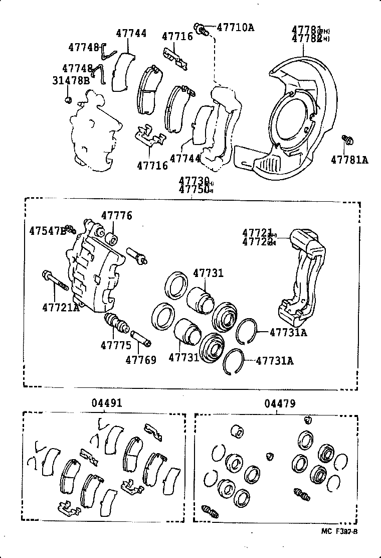 04465-20071 PAD KIT, DISC BRAKE, FRONT product image
