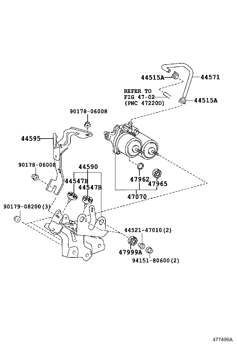 47311-76010 TUBE, FRONT BRAKE, NO.1 product image
