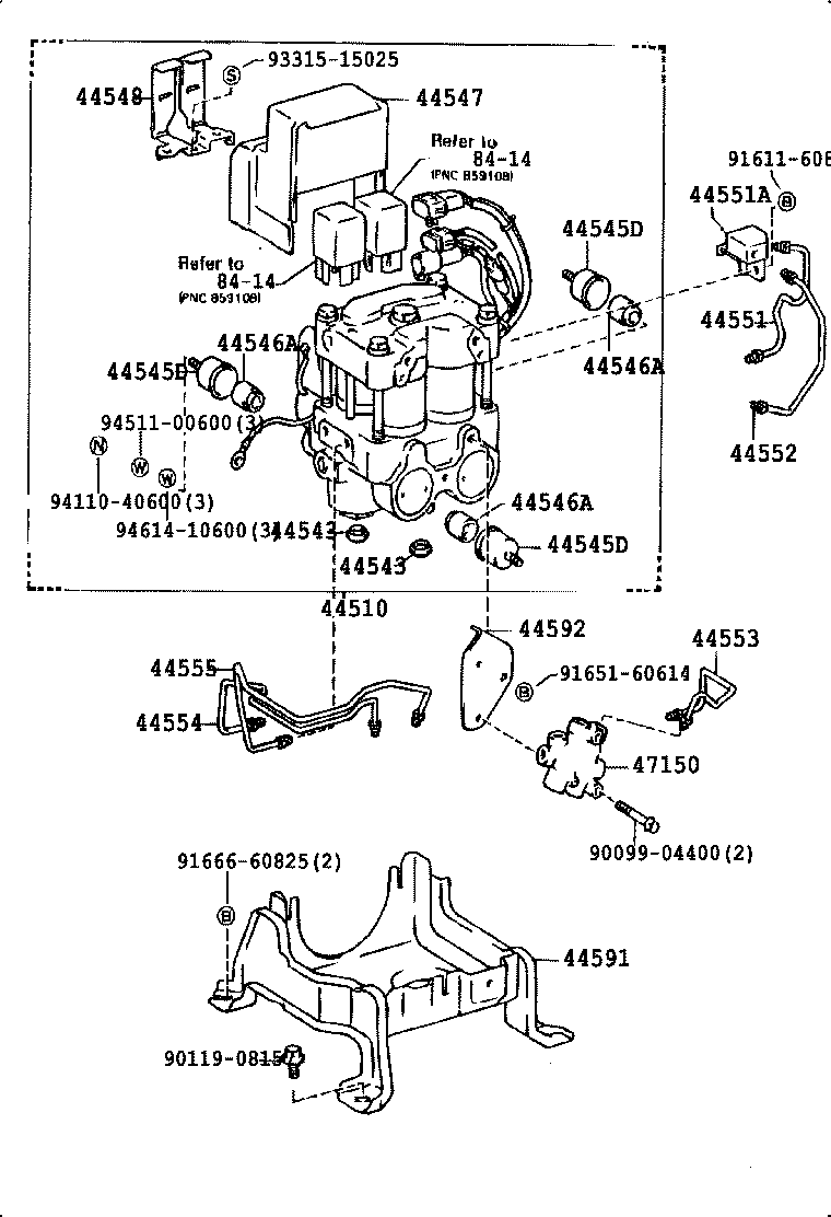 47315-03010 TUBE, FRONT BRAKE, NO.5 product image