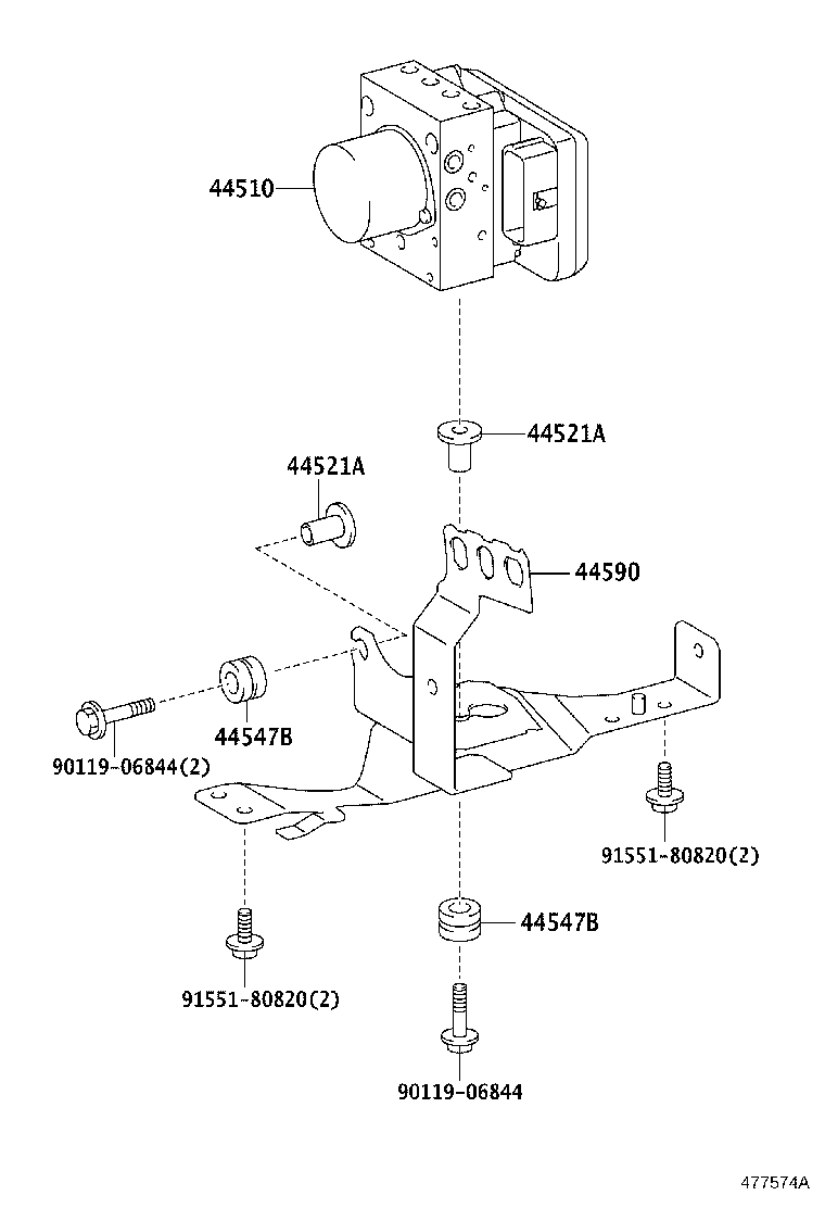 44050-37583 ACTUATOR ASSY, BRAKE product image