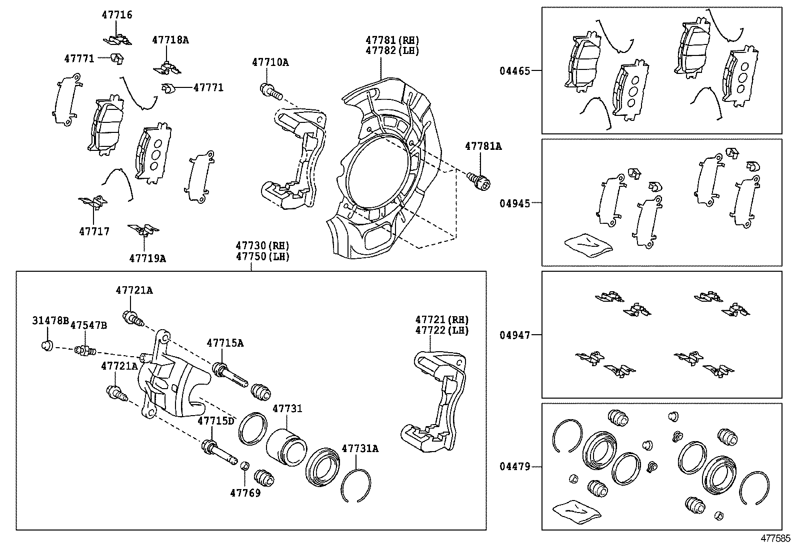 04465-33440 PAD KIT, DISC BRAKE, FRONT product image
