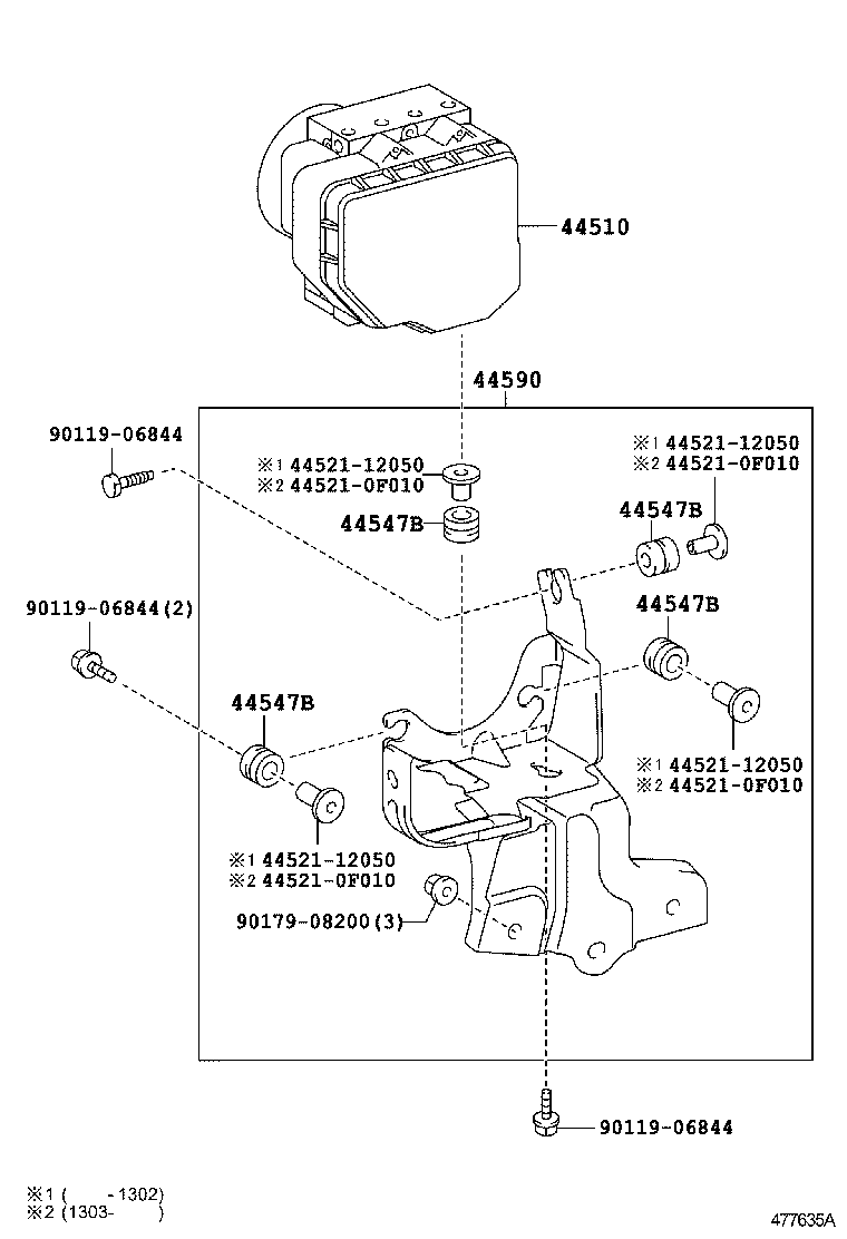 44590-0F040 BRACKET ASSY, BRAKE ACTUATOR product image
