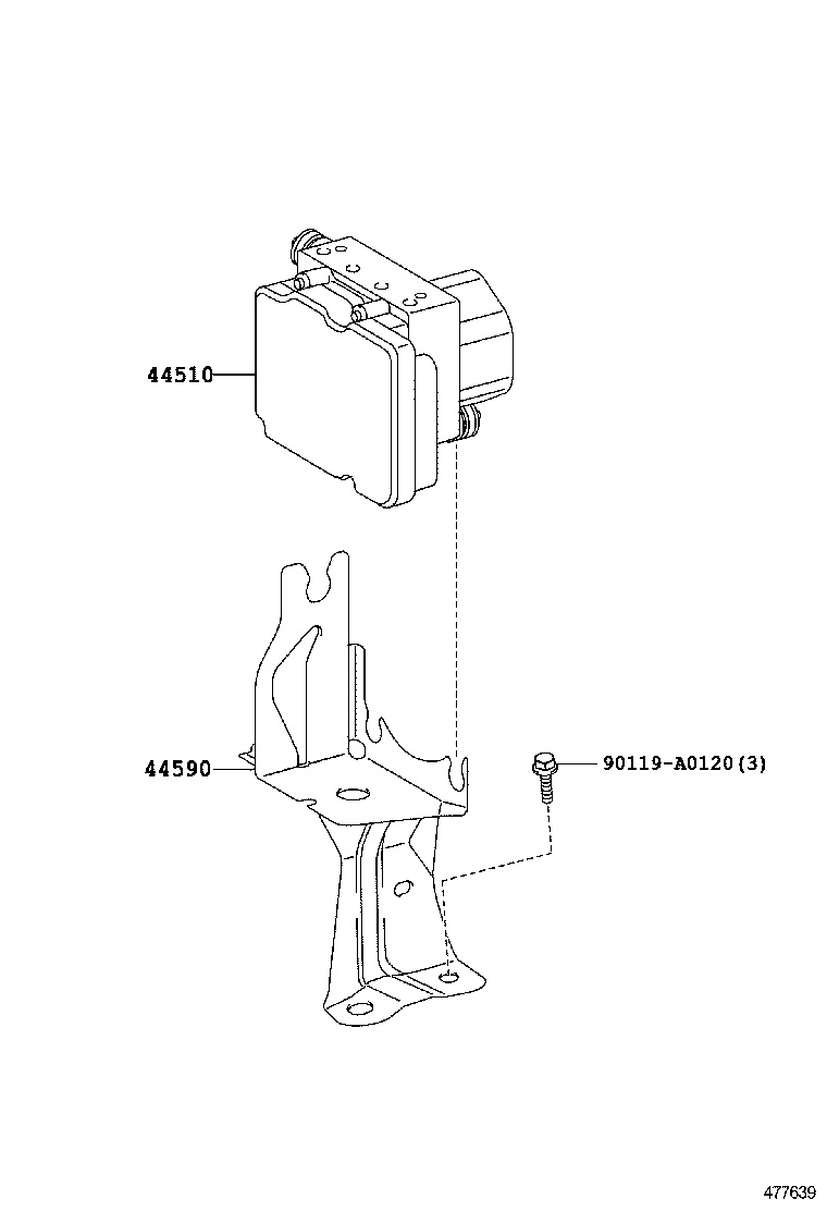 44590-06180 BRACKET ASSY, BRAKE ACTUATOR product image