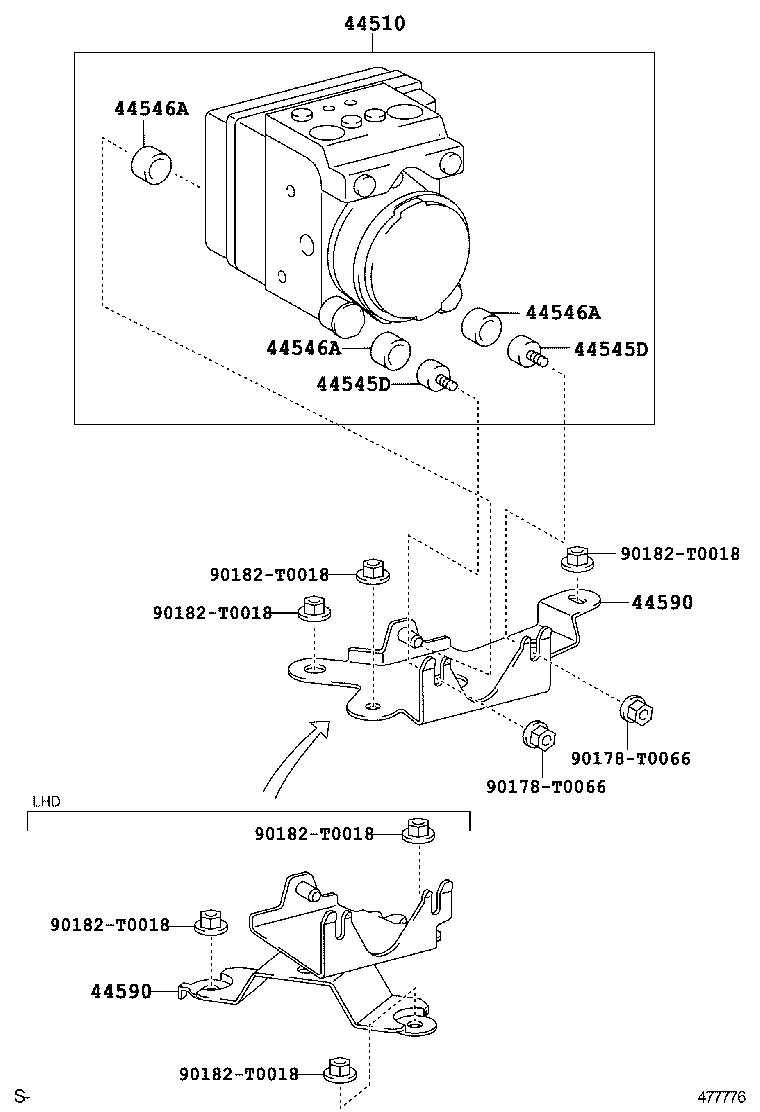 44050-71240 ACTUATOR ASSY, BRAKE product image