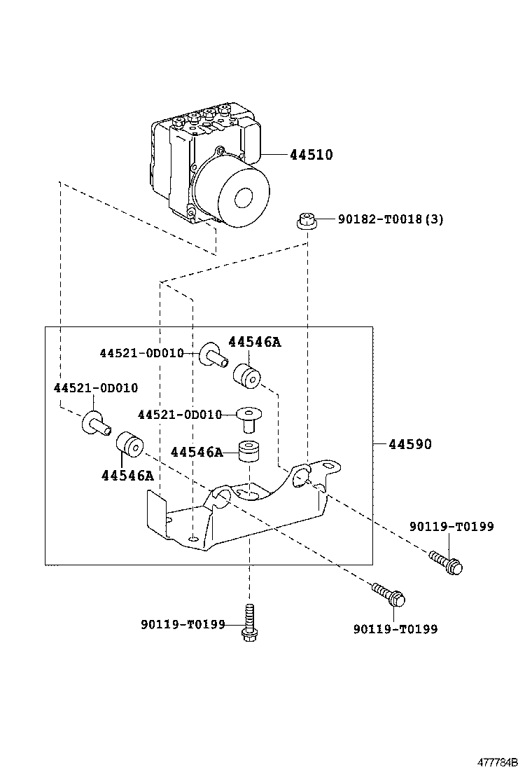 44050-71240 ACTUATOR ASSY, BRAKE product image