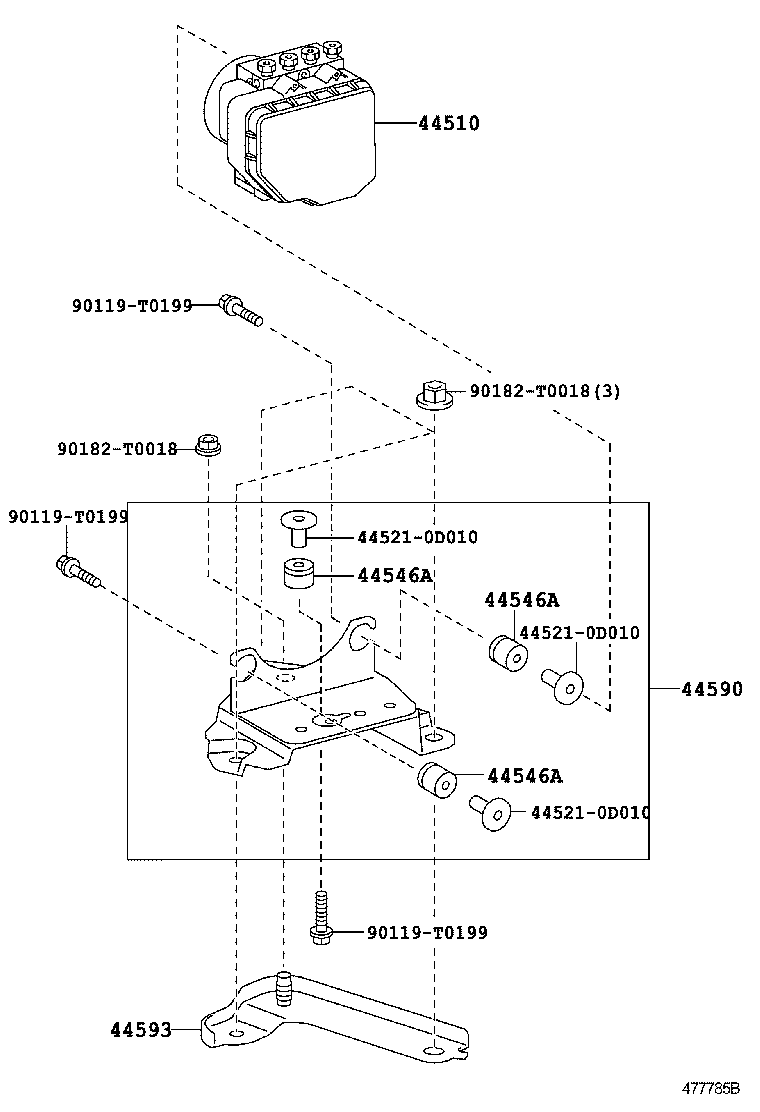 44050-71240 ACTUATOR ASSY, BRAKE product image