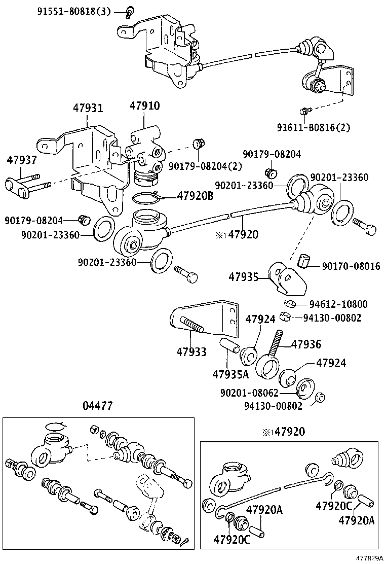 44590-37050 BRACKET ASSY, BRAKE ACTUATOR product image