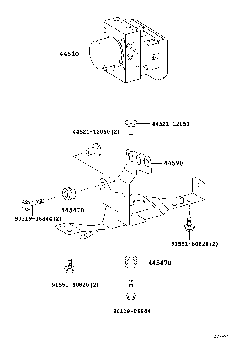 44590-37050 BRACKET ASSY, BRAKE ACTUATOR product image