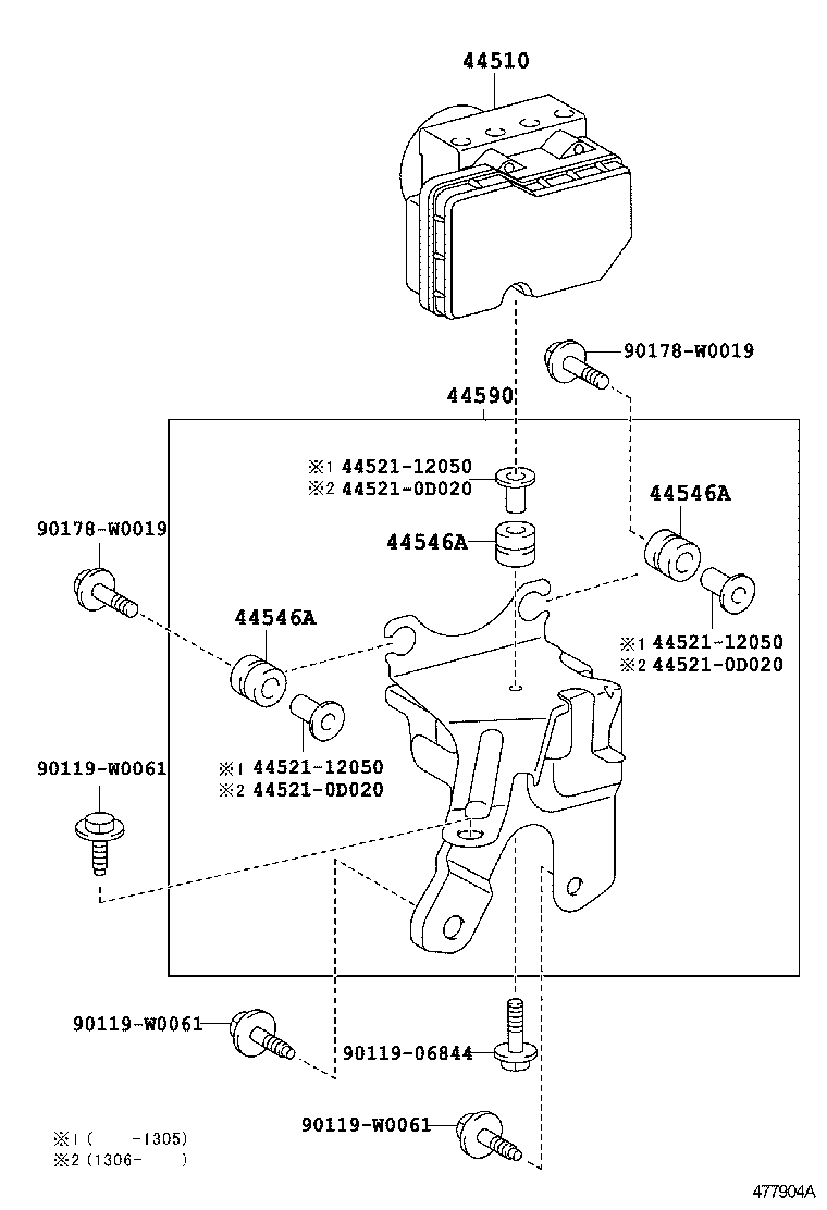 44050-0D191 ACTUATOR ASSY, BRAKE product image