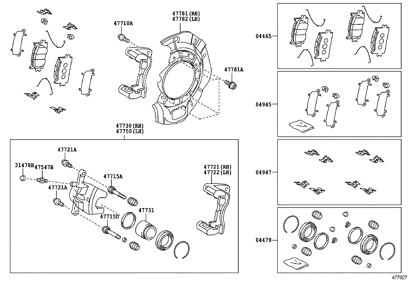 04465-06131 PAD KIT, DISC BRAKE, FRONT product image
