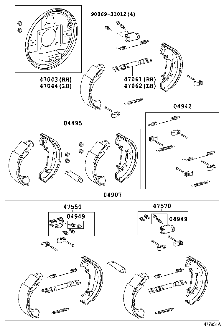 04907-0D030 FITTING KIT, REAR DRUM BRAKE product image