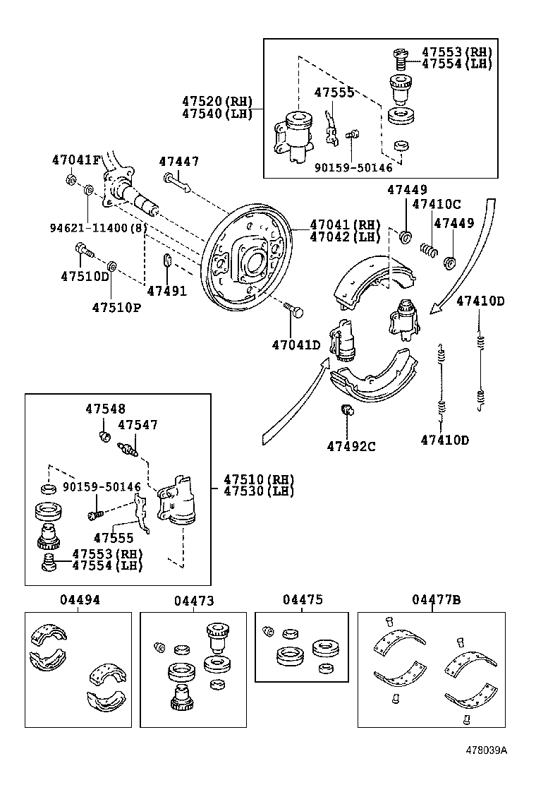 04469-37170 CYLINDER KIT, FRONT WHEEL product image