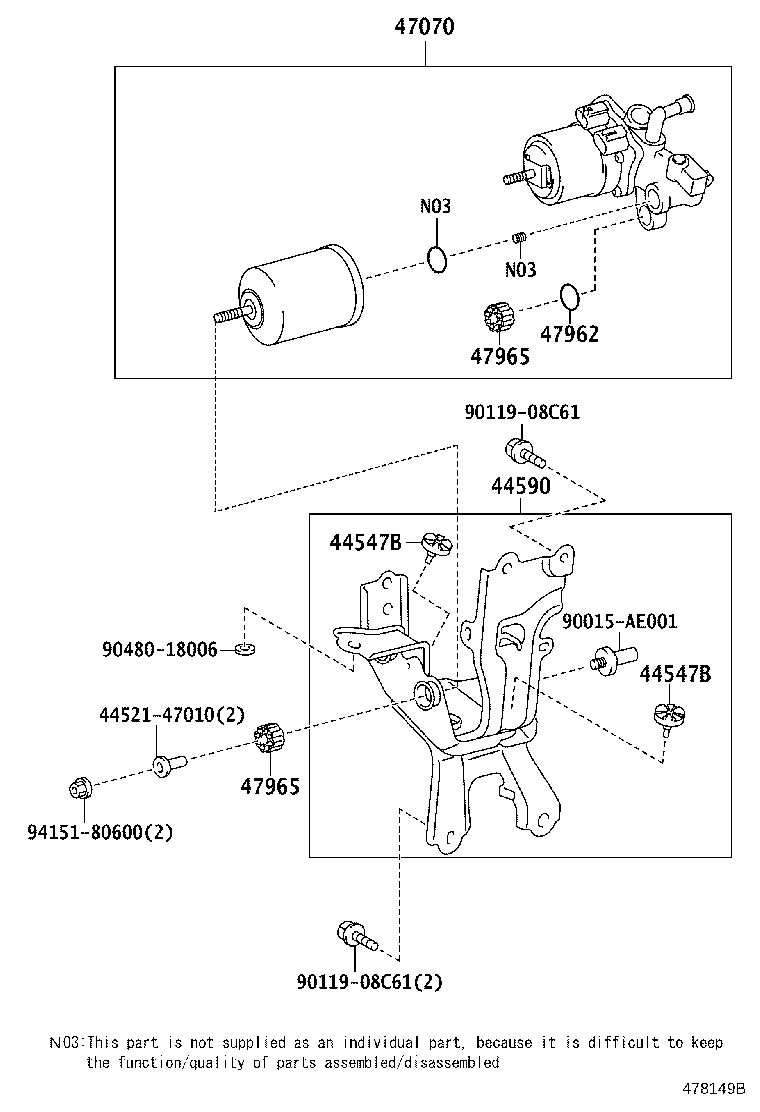 44050-06360 ACTUATOR ASSY, BRAKE product image