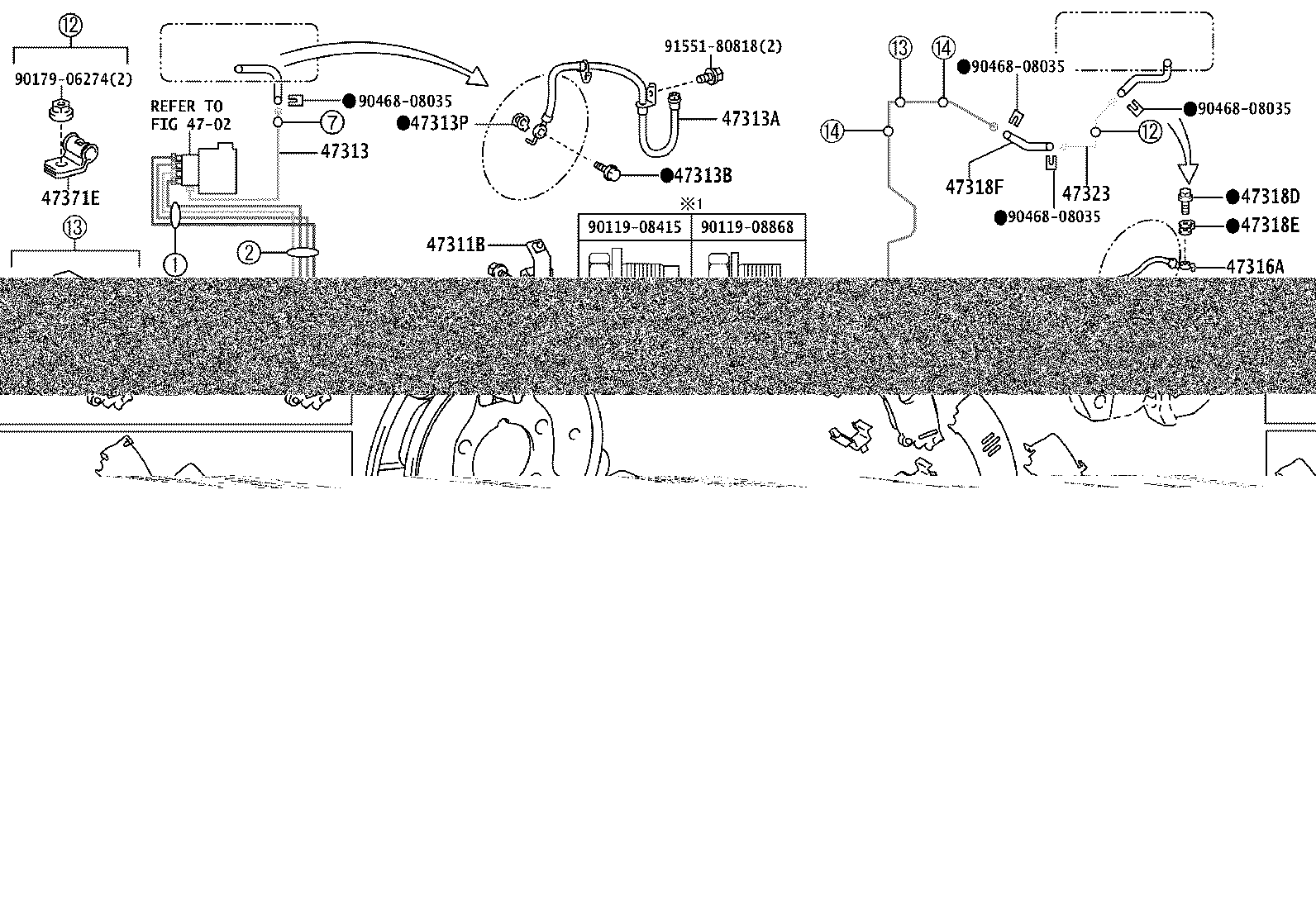 47311-76010 TUBE, FRONT BRAKE, NO.1 product image