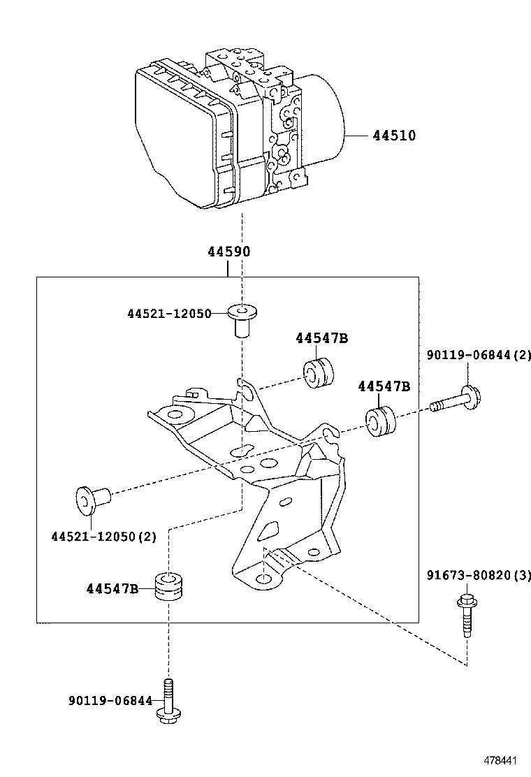 44050-33740 ACTUATOR ASSY, BRAKE product image