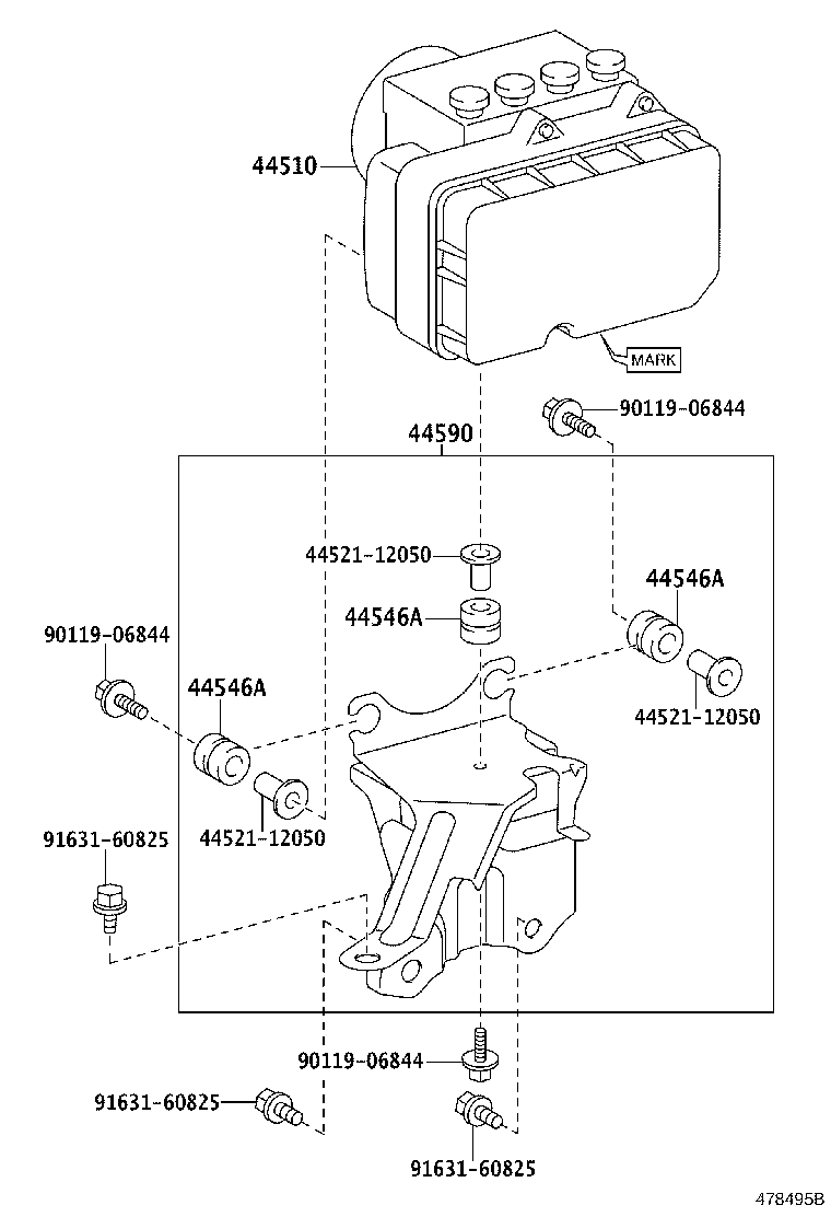44050-52K50 ACTUATOR ASSY, BRAKE product image