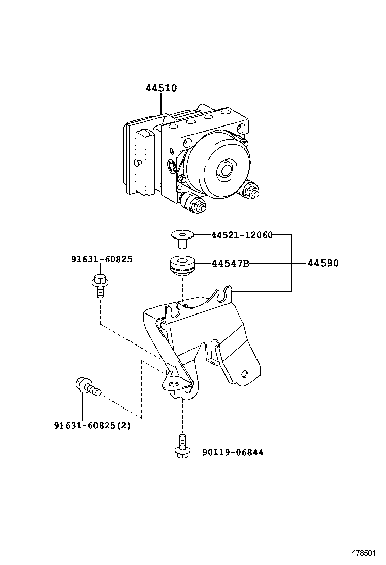 44050-0D121 ACTUATOR ASSY, BRAKE product image