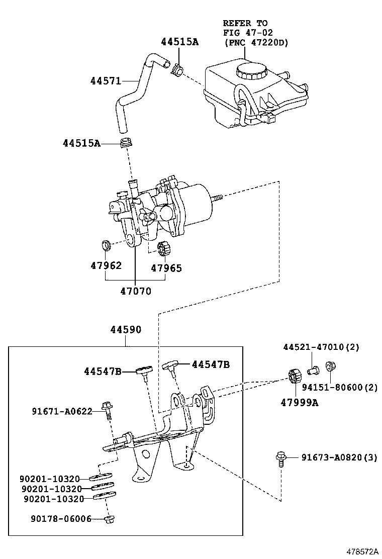 44590-74030 BRACKET ASSY, BRAKE ACTUATOR product image