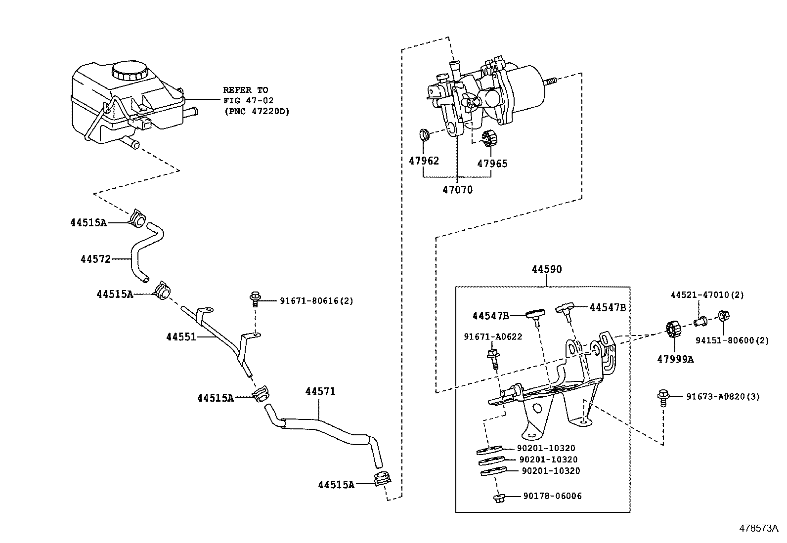 47313-74070 TUBE, FRONT BRAKE, NO.3 product image