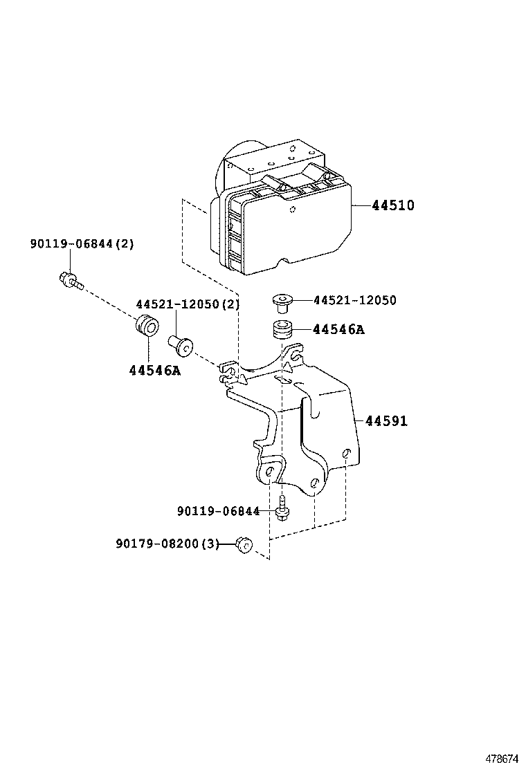 44050-42390 ACTUATOR ASSY, BRAKE product image