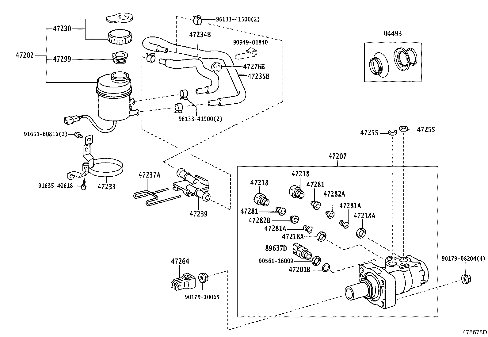 47220-36150 RESERVOIR SUB-ASSY, BRAKE MASTER CYLINDER product image
