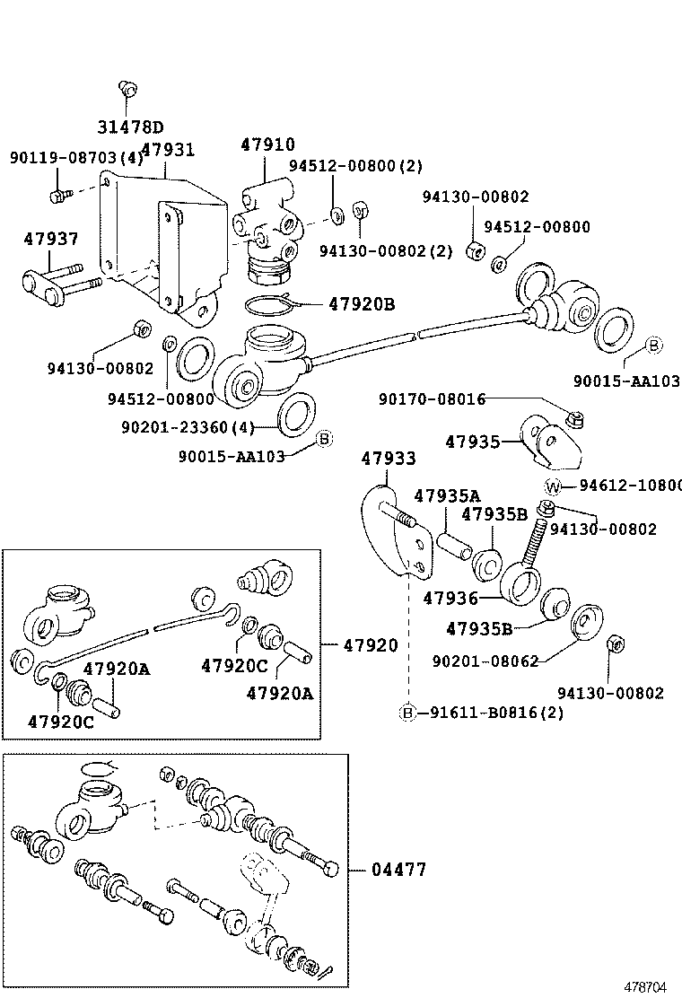 44050-36210 ACTUATOR ASSY, BRAKE product image