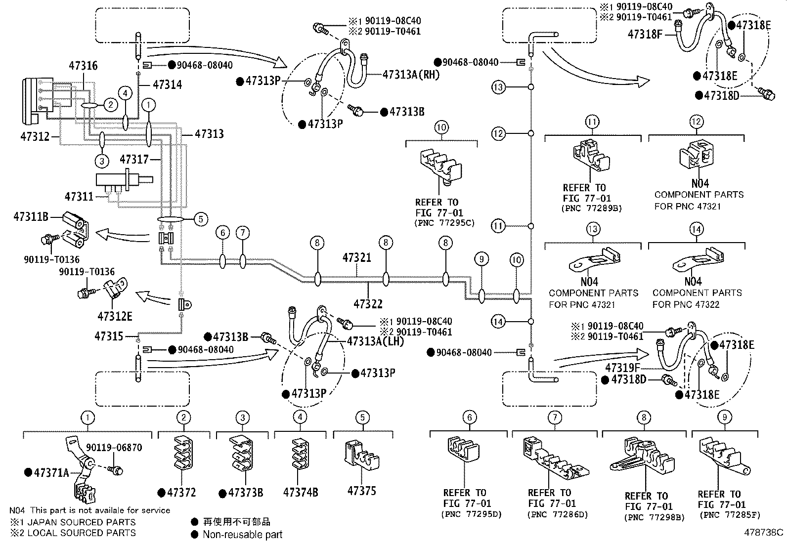 44590-06280 BRACKET ASSY, BRAKE ACTUATOR product image
