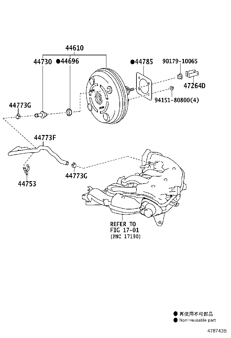 44610-53500 BOOSTER ASSY, BRAKE product image