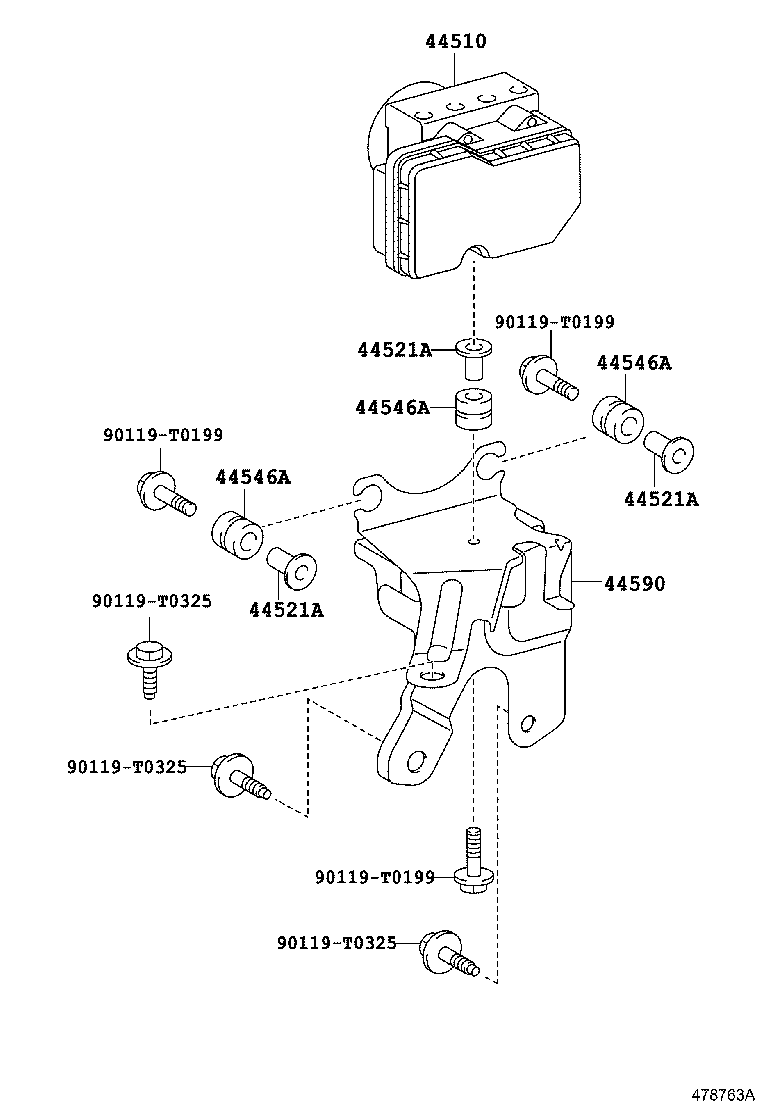 44507-0D050 BRACKET ASSY, BRAKE ACTUATOR product image
