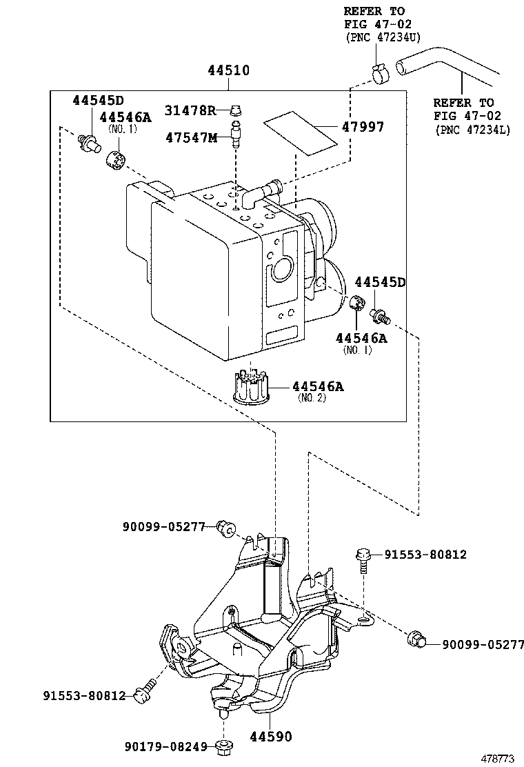 44546-58010 CUSHION, BRAKE ACTUATOR BOLT product image
