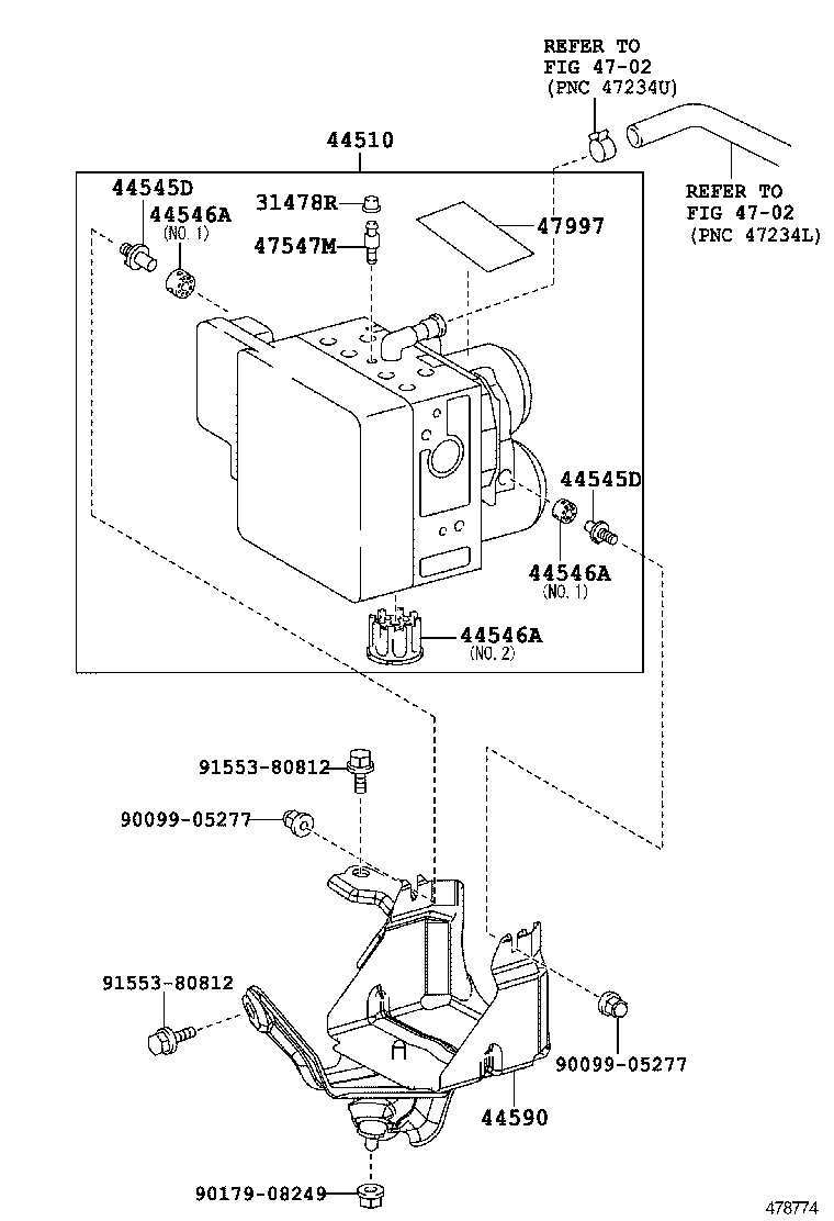 44546-58010 CUSHION, BRAKE ACTUATOR BOLT product image