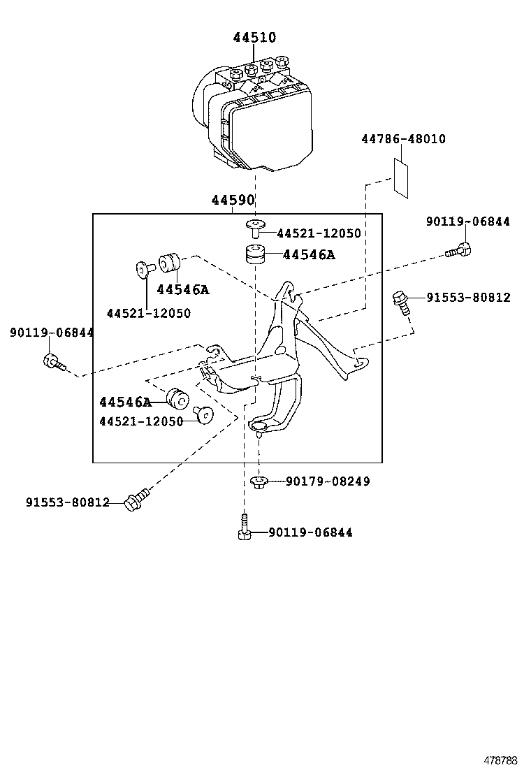 44050-53C80 ACTUATOR ASSY, BRAKE product image
