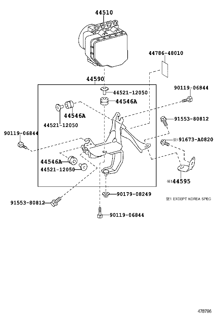 44050-53670 ACTUATOR ASSY, BRAKE product image