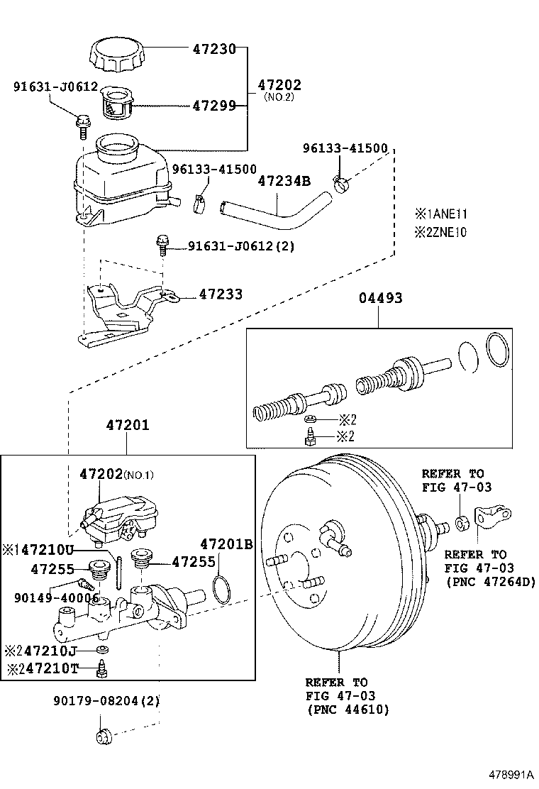 04493-06080 CYLINDER KIT, BRAKE MASTER product image
