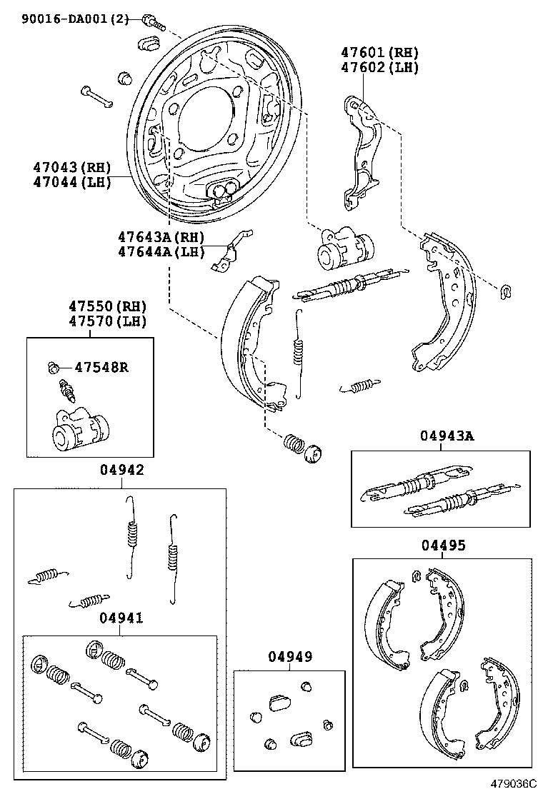 47550-52040 CYLINDER ASSY, REAR WHEEL BRAKE(FOR RH, FRONT OR UPPER) product image
