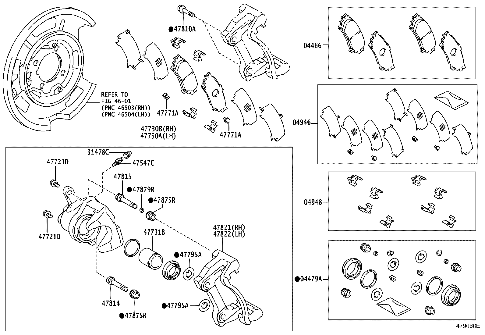 04466-22210 PAD KIT, DISC BRAKE, REAR product image