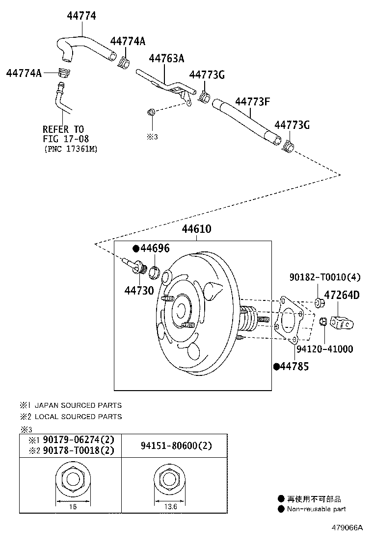 44771-02070 HOSE, VACUUM TUBE CONNECTOR product image