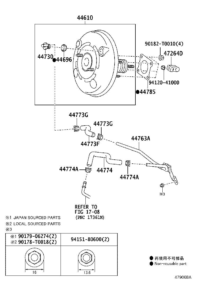 44771-02070 HOSE, VACUUM TUBE CONNECTOR product image