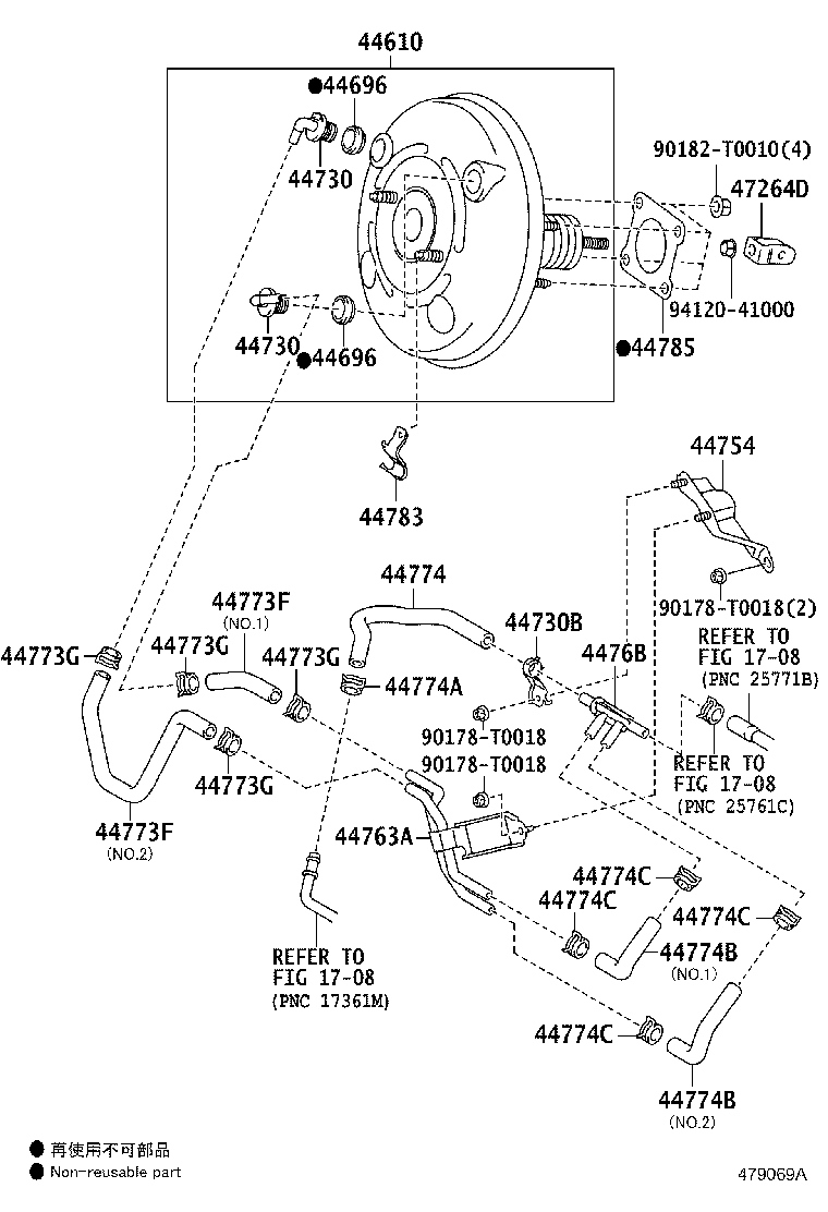 44771-02070 HOSE, VACUUM TUBE CONNECTOR product image