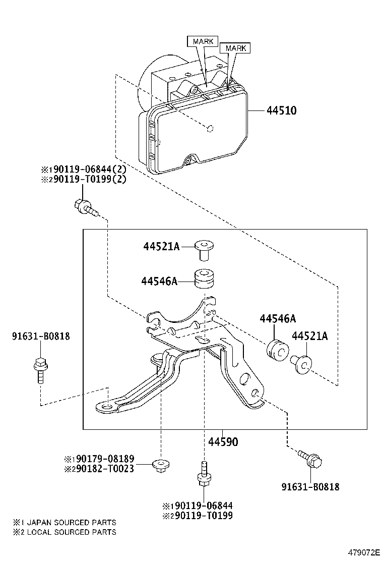 44050-02B00 ACTUATOR ASSY, BRAKE product image