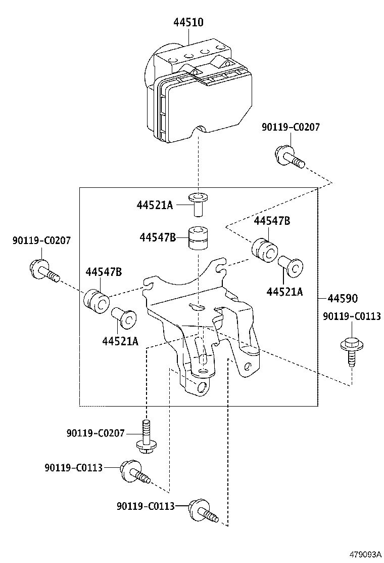 44590-0D210 BRACKET ASSY, BRAKE ACTUATOR product image