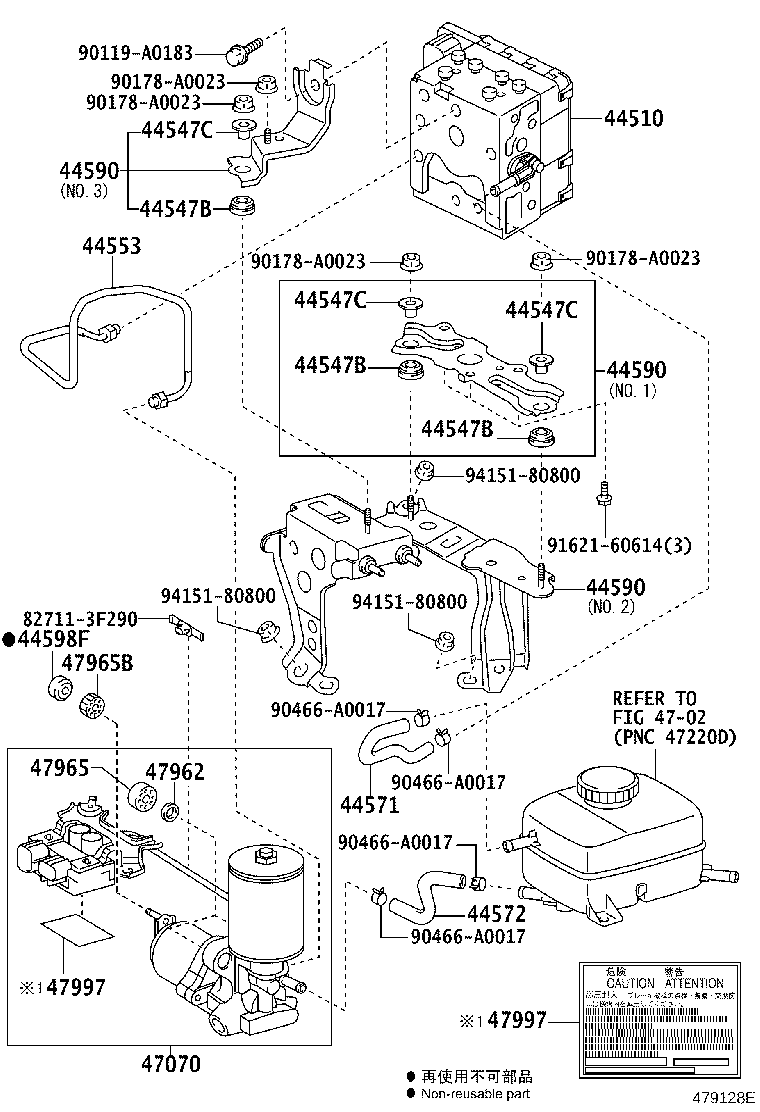 47321-0E130 TUBE, REAR BRAKE, NO.1 product image